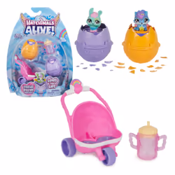 Hatchimals Alive, confezione con due uova che si schiudono con l’acqua e passeggino, giocattoli per bambine e bambini dai 3 anni in su - Vista aggiuntiva 5