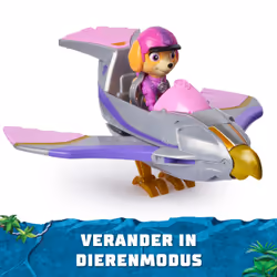 PAW Patrol Jungle Pups, Falcon Vehicle di Skye, jet giocattolo con action figure da collezione, giocattoli per bambini e bambine dai 3 anni in su - Vista aggiuntiva 4
