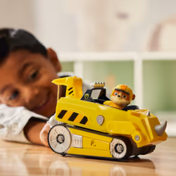 PAW Patrol Jungle Pups, Rhino Vehicle di Rubble, veicolo giocattolo con action figure da collezione, giocattoli per bambini e bambine dai 3 anni in su - Vista aggiuntiva 5