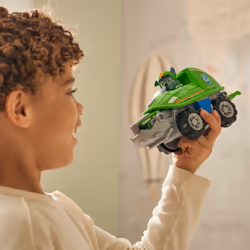 PAW Patrol Jungle Pups, Turtle Vehicle di Rocky, veicolo giocattolo con action figure da collezione, giocattoli per bambini e bambine dai 3 anni in su - Vista aggiuntiva 8