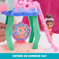 Gabby's Dollhouse , set di gioco Piscina fusastica con personaggi Gabby e Siregatta, code da sirena che cambiano colore e accessori da piscina, giocattoli per bambini dai 3 anni in su - Vista aggiuntiva 5
