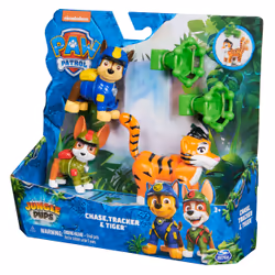 PAW Patrol : Jungle Pups Chase, Tracker & Tiger, action figure con lanciamissili, giocattoli per bambini e bambine da 3 anni in su - Vista aggiuntiva 5