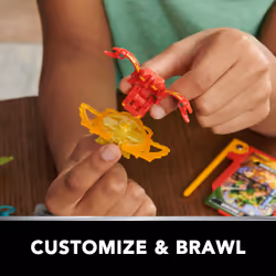 Bakugan Battle 5-Pack, Special Attack Bruiser, Dragonoid, Hammerhead, Nillious; action figure rotanti personalizzabili, giocattoli per bambini e bambine da 6 anni in su