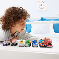 PAW Patrol : Il super film, Chase Pup Squad Racers da collezione, auto giocattolo Super Cuccioli, giocattoli per bambini dai 3 anni in su