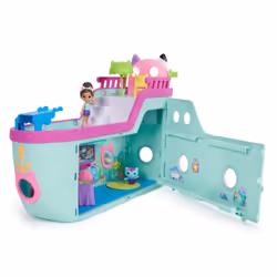 Gabby's Dollhouse , Crociera dei gatti di Gabby, nave da crociera giocattolo con 2 personaggi, giocattoli a sorpresa e accessori per la casa delle bambole, giocattoli per bambine e bambini dai 3 anni in su - Vista aggiuntiva 3