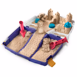 Kinetic Sand Valigetta Sempre con Te Sabbia cinetica 900gr Sabbia magica Sabbia colorata marrone 5 formine e 2 accessori Giocattoli per bambini e bambine 3 anni - Vista aggiuntiva 4