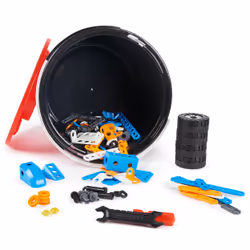 Meccano Junior, Nuovo Kit di Costruzioni, Secchiello da 150 Pezzi per Gioco Creativo, 5+ anni, Giocattoli per Bambini e Bambine