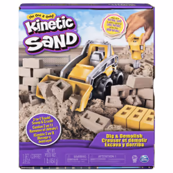 Kinetic Sand , Set Cantiere con Veicolo da Lavoro, 454Gr di Sabbia, dai 3 Anni - 6044178, Sabbia cinetica per bambini, 3 anno ...