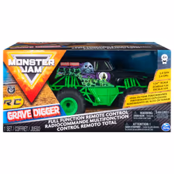Monster Jam , Grave Digger radiocomandato realistico, in scala 1:24, 2,4 GHz, dai 4 anni in su