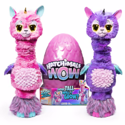 Hatchimals WOW, Hatchimal Llalacorn interattivo da 81 cm con uovo che si schiude più volte (i modelli possono variare)