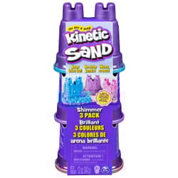 Kinetic Sand , Confezione da 3 Mini Castelli, 340 g di Sabbia Modellabile in 3 Colori Brillanti, dai 3 Anni, 6053520