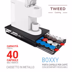 TWEED TW143 contenitore per capsule di caffè 40 capsule Metallo Nero - Vista aggiuntiva 2