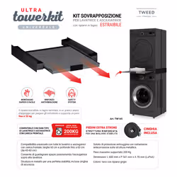 TWEED TW145 accessorio e componente per lavatrice Kit di sovrapposizione 1 pz - Vista aggiuntiva 4