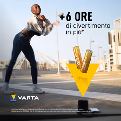 Varta Longlife, Batteria Alcalina, AA, Mignon LR6, 1.5V, Blister da 4, Made in Germany - Vista aggiuntiva 7