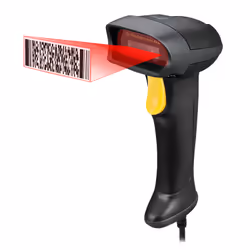 Adesso NuScan 2500TU Lettore di codici a barre portatile 1D/2D CMOS Nero, Giallo - Vista aggiuntiva 4