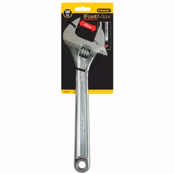 Stanley 95-873 8-Inch Adjustable Wrench, Chrome by Stanley Wide handle for increased comfort, Extra wide capacity expands up  ...