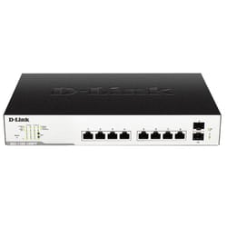 D-Link DGS-1100-10MP switch di rete Gestito L2 Gigabit Ethernet (10/100/1000) Supporto Power over Ethernet (PoE) 1U Nero