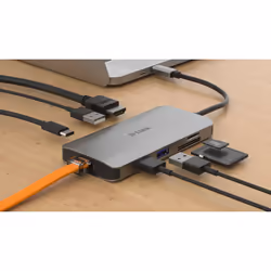 D-Link DUB-M810 replicatore di porte e docking station per laptop Cablato USB 3.2 Gen 1 (3.1 Gen 1) Type-C Argento - Vista aggiuntiva 5