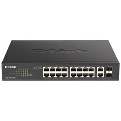 D-Link DGS-1100-18PV2 switch di rete Gestito L2 Gigabit Ethernet (10/100/1000) Supporto Power over Ethernet (PoE) 1U Nero