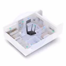 D-Link AC1200 router wireless Gigabit Ethernet Dual-band (2.4 GHz/5 GHz) Nero - Vista aggiuntiva 7