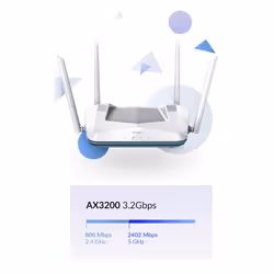 D-Link R32 router wireless Gigabit Ethernet Dual-band (2.4 GHz/5 GHz) Bianco - Vista aggiuntiva 8