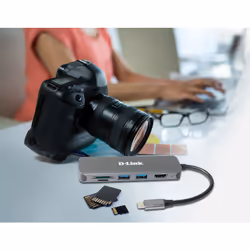 D-Link DUB-2327 replicatore di porte e docking station per laptop Cablato USB tipo-C Grigio - Vista aggiuntiva 5