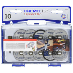 2615S690JA ez SpeedClic Set di Accessori, 10 Dischi da Taglio e 1 Perno ez SpeedClic - Dremel