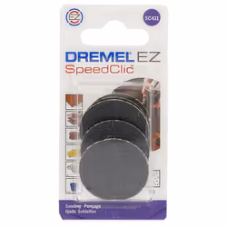 SC411 Confezione multipla di dischi abrasivi ez SpeedClic, 6 dischi abrasivi per la levigatura di piani e bordi (30 mm, grana 60) - Dremel