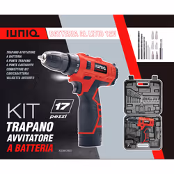 IUNIQ Kit Trapano Avvitatore A Batteria - Con Valigetta - Vista aggiuntiva 5