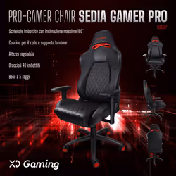 XD Enjoy Pro-Gamer Chair - Sedia Gamer Pro - Vista aggiuntiva 5