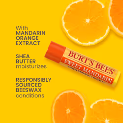 Burt's Bees Balsamo Labbra Cera d'Api, Cetriolo-Menta, Anguria e Mandarino Dolce 1 St