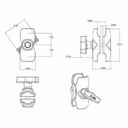 RAM Mounts RAM-201U-B parte e accessorio per supporti - Vista aggiuntiva 3