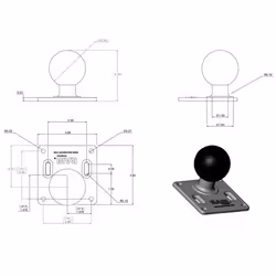 RAM Mounts RAM-D-2461U parte e accessorio per supporti - Vista aggiuntiva 2