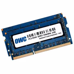 OWC OWC8566DDR3S4GP, 4 GB, 2 x 2 GB, DDR3, 1066 MHz, 204-pin SO-DIMM