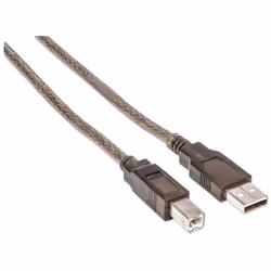 Manhattan 510424 cavo USB USB 2.0 11 m USB A USB B Argento