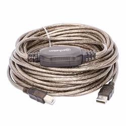 Manhattan 510424 cavo USB USB 2.0 11 m USB A USB B Argento