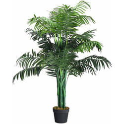 Costway - Palma Artificiale, Pianta Finta da Interno, Pianta Tropicale Artificiale in Vaso da Arredo Interno ed Esterno, Altezza di Circa 110 cm