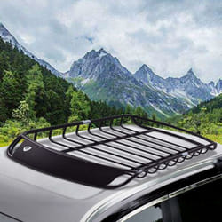 Costway - Porte-Bagage de Voiture en Métal Panier de Toit pour Voiture 120X98X16.5 cm Charge Max.110 kg Noir