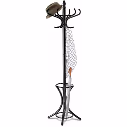 Realizzato in pioppo e betulla Base stabile di 4 piedi 12 ganci per appendere i vestiti e cappelli Design speciale per riporr ...