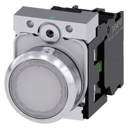 Siemens 3SU1152-0AB60-1BA0 attuatore elettrico Nero, Argento, Bianco