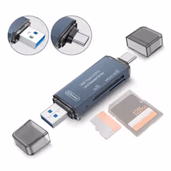 XD Enjoy XDC311 lettore di schede USB 3.0 Type-A/Type-C Grigio - Vista aggiuntiva 2