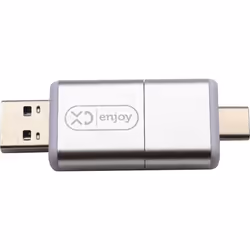 XD Enjoy XDUK200 unità flash USB 256 GB USB Type-A / USB Type-C 3.2 Gen 1 (3.1 Gen 1) Argento - Vista aggiuntiva 2