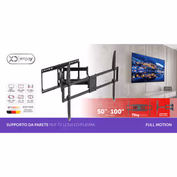 XD Enjoy XDLUM866 Supporto TV a parete 2,54 m (100") Nero - Vista aggiuntiva 4
