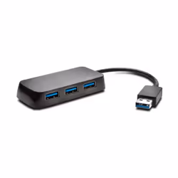 Kensington Hub a 4 porte USB 3.0 UH4000 - Nero, USB 3.2 Gen 1 (3.1 Gen 1) Type-A, 5000 Mbit/s, Windows 7 Home Basic, Windows  ...
