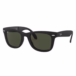Ray-Ban WAYFARER FOLDING CLASSIC, Adulto, Unisex, Quadrato, Nero, Lenti senza polarizzazione, Nylon