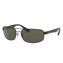 Ray-Ban RB3445, Adulto, Unisex, Rettangolare, Nero, Lenti con polarizzazione, Metallo