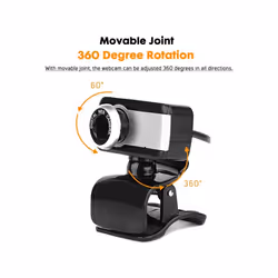 ENCORE EN-WB-183 webcam 0,3 MP 640 x 480 Pixel USB 2.0 Nero, Argento - Vista aggiuntiva 5