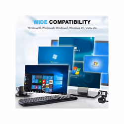 ENCORE EN-WB-183 webcam 0,3 MP 640 x 480 Pixel USB 2.0 Nero, Argento - Vista aggiuntiva 6