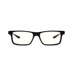Gunnar Optiks Vertex, Unisex, Rettangolo, Moda, Nero, Plastica, Trasparente