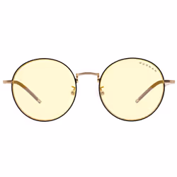 Gunnar Optiks Ellipse, Unisex, Ovale, Nero, Oro, Acciaio inox, Ambra, 5,1 cm